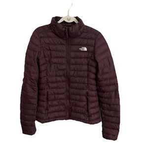 The‎ North Face Puffer Jacket Womens Small Burgundy Stretch Down 700 Quilted